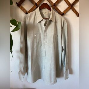 Vintage LL Bean Button Down Cotton Shirt Men’s 2XL TALL New Old Stock